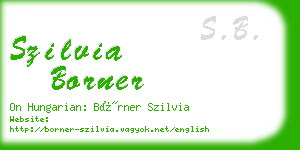 szilvia borner business card